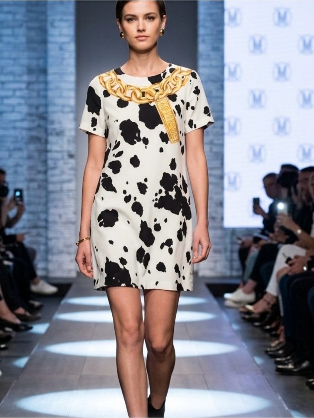 Vintage Moschino Cow Print Dress